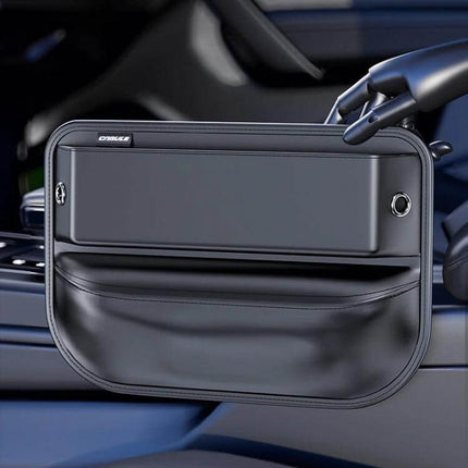 Car Gap Storage Box For In Car Organization Large Capacity - black eco-friendly PVC leather seat gap organizer with large 30x20x4cm pouch