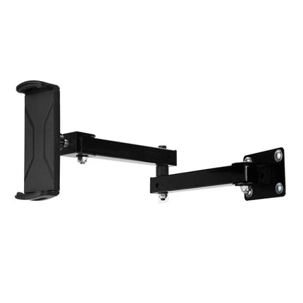 Wall Mount Stand for 4-13 Inch Tablets and Phones with Adjustable Arm - black adjustable wall-mounted arm for kitchen or office