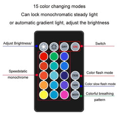 Luz subacuática colorida RGB con control remoto para fuente de luz de buceo de 5 V y 10 LED