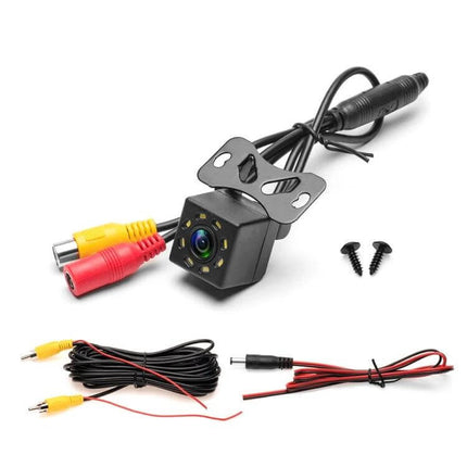 HD Reversing Camera with LED Lights for Nighttime Car Parking – compact 170° wide-angle backup camera with 8 LED lights and mounting bracket