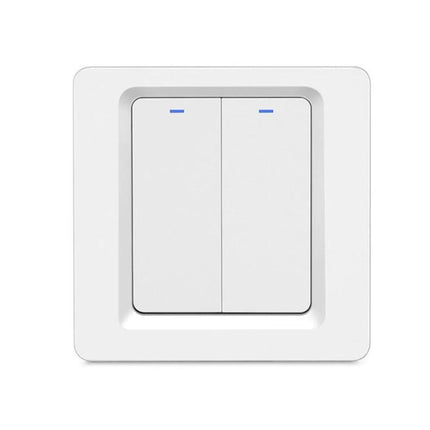 Tuya ZigBee Smart Switch for App and Voice Home Control white dual rocker wall switch with LED indicators for app and voice automation