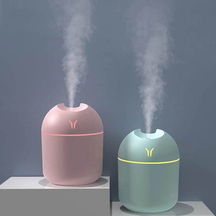 USB Mini Desk Humidifier 250ml With Colorful Night Light - compact USB desk humidifier with soft multicolor glow