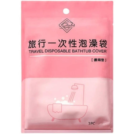 Convenient Disposable Bag for Daily Home Bathing Needs - pink travel disposable bathtub cover packaging