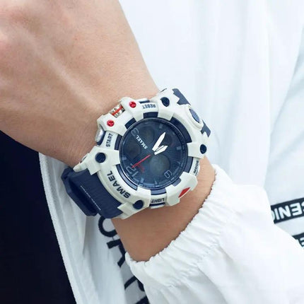 SMAEL 8008 Men's Waterproof Luminous Sports Watch, Black | Syndmart