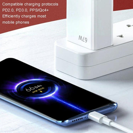 Universal Charger for Daily Xiaomi and Redmi Phone Needs fast charging adapter powering Xiaomi/Redmi during commute or travel, white wall plug and USB-C cable