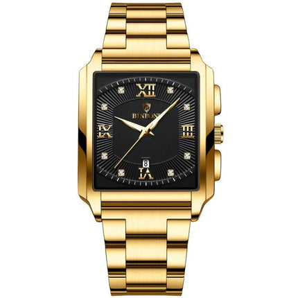 BINBOND Rectangular Waterproof Quartz Outdoor Watch for Men