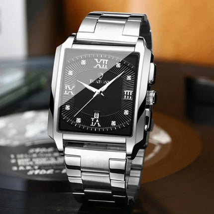 BINBOND Rectangular Waterproof Quartz Outdoor Watch for Men