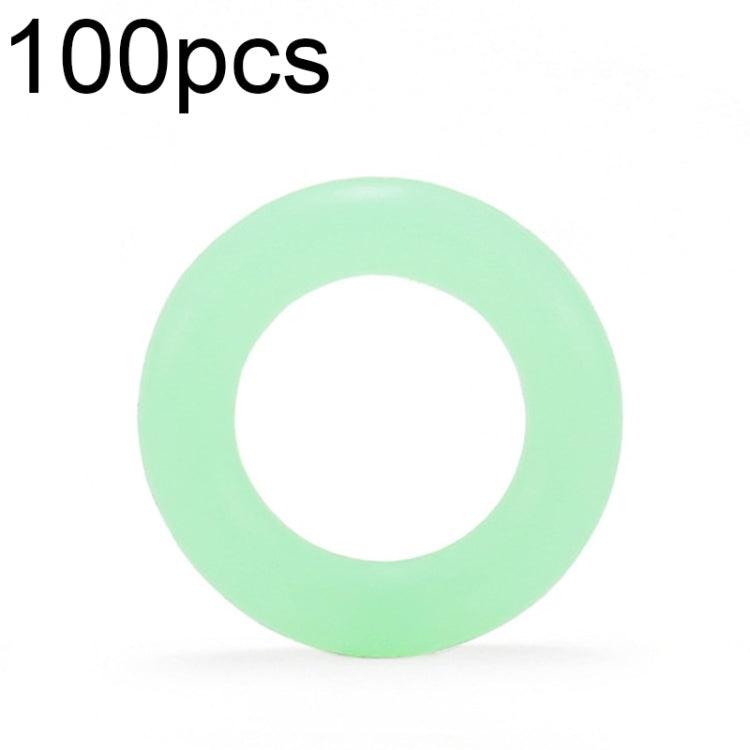 Luminous Silicone Reflective Warning Rings for Outdoor Camping - 100pcs Multifunctional Safety Accessories