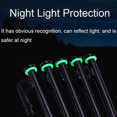 Luminous Silicone Reflective Warning Rings for Outdoor Camping - 100pcs Multifunctional Safety Accessories