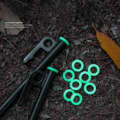 Luminous Silicone Reflective Warning Rings for Outdoor Camping - 100pcs Multifunctional Safety Accessories