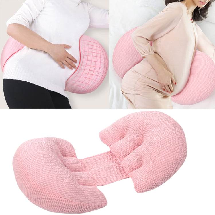 Pregnant Waist Support Cotton Pillow Side Sleepers Cushion Removable and Washable Abdomen Pillow, Pink, Green, Gray - Syndmart