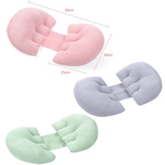 Pregnancy Support Pillow: Adjustable Cotton Cushion for Side Sleepers with Washable Cover