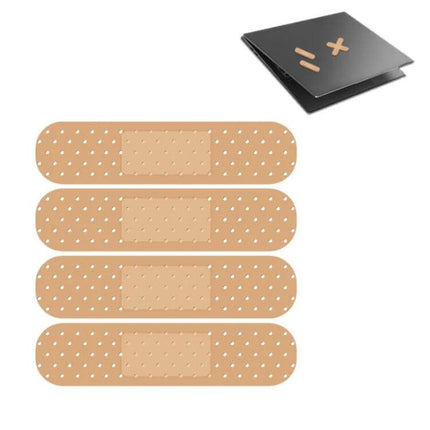 Set of 5 PVC Band-Aid Stickers for Hiding Scratches on Laptops and Cars - beige adhesive laptop and car scratch cover set shown