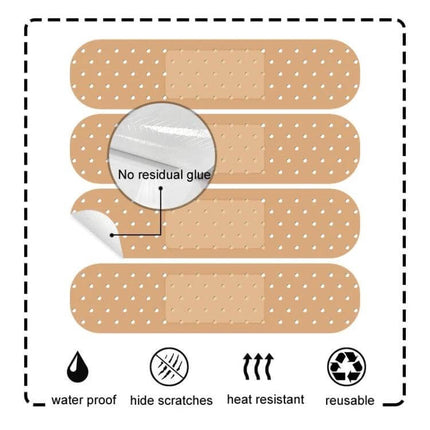 Set of 5 PVC Band-Aid Stickers for Hiding Scratches on Laptops and Cars - waterproof, heat-resistant scratch cover set