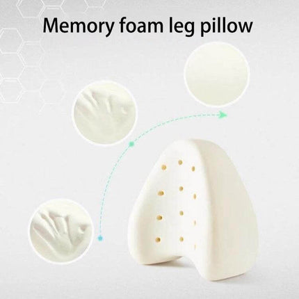 Memory Foam Leg Pillow With Double Inner Groove For Orthopedic Support – contoured breathable memory foam knee pillow for side sleepers