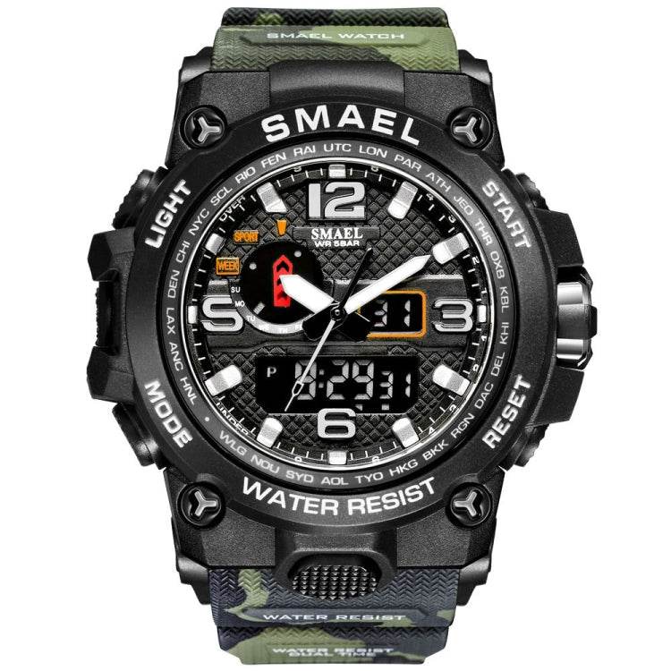 SMAEL 1545D Time Men Sports Watch Waterproof Night Light