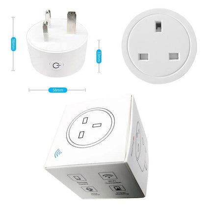Tuya Smart WiFi Socket for Remote App and Voice Control - compact white UK plug smart socket with app and voice control features