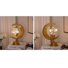 Moonlit Elegance: LED Wrought Iron Decorative Table Lamp for Serene Bedrooms