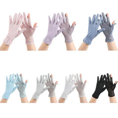 Breathable Ice Silk Fishing Gloves with UV Protection - Summer Fingerless Design