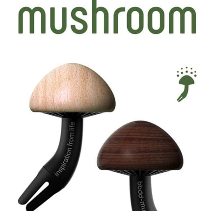 Mushroom Car Air Vent Aromatherapy Ornament Solid Wood, dual-tone wooden mushroom vent clip releasing subtle ocean fragrance