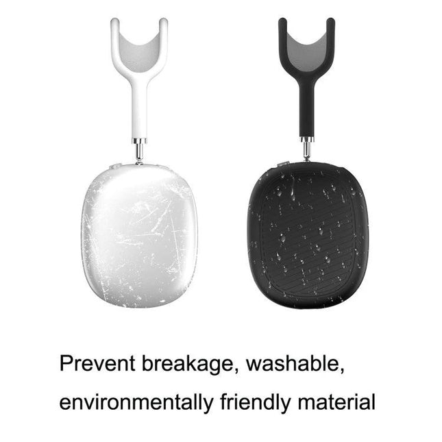 Silicone Case for Everyday AirPods Max Protection - washable slim silicone cover in black and white, 1mm raised edge to prevent scratches and minor impacts