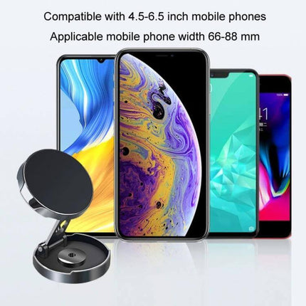 Multi Angle Car Magnetic Phone Bracket 720 Degree Rotation showing adjustable magnetic mount with smartphones in portrait and landscape