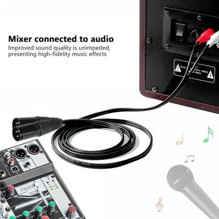 Cable for Connecting Home Audio Devices Easily - RCA to XLR cable linking stereo, mixer and speakers for quick home theater setup