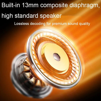 REMAX CozyBuds Transparent Earbuds For Calls And Commute showing 13mm composite diaphragm speaker