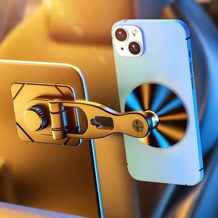 D29 Metal Car Phone Holder Foldable For Dashboard Use - compact metal alloy magnetic mount behind-screen dash console