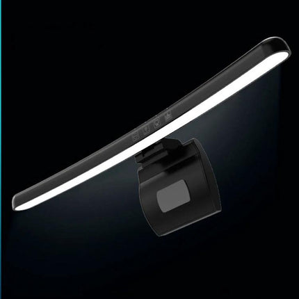 Curved Screen Hanging Lamp for Home Computer Desk Use - slim clip-on LED light for focused keyboard and document illumination
