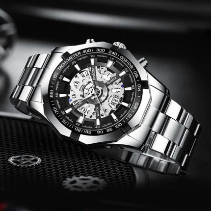 BINBOND Luminous Waterproof Quartz Watch for Daily Wear