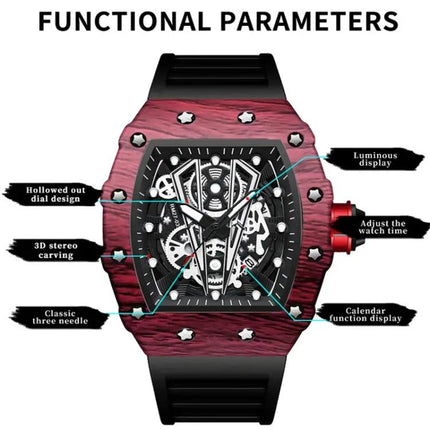 BinBond Sports Watch for Daily Wear With Silicone Strap