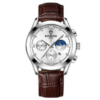 Brown Leather-White-White