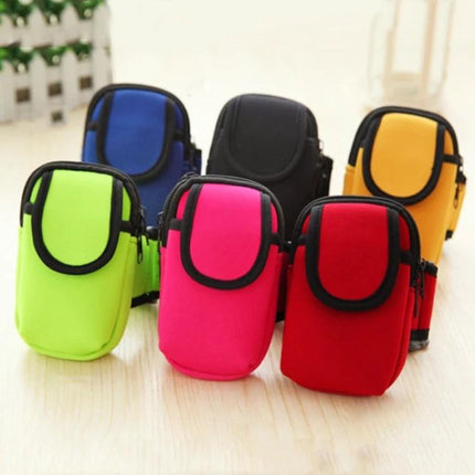Waterproof Neoprene Arm Bag for Phone Storage - colorful neoprene forearm phone pouches for runners, hikers, cyclists, hands-free waterproof protection