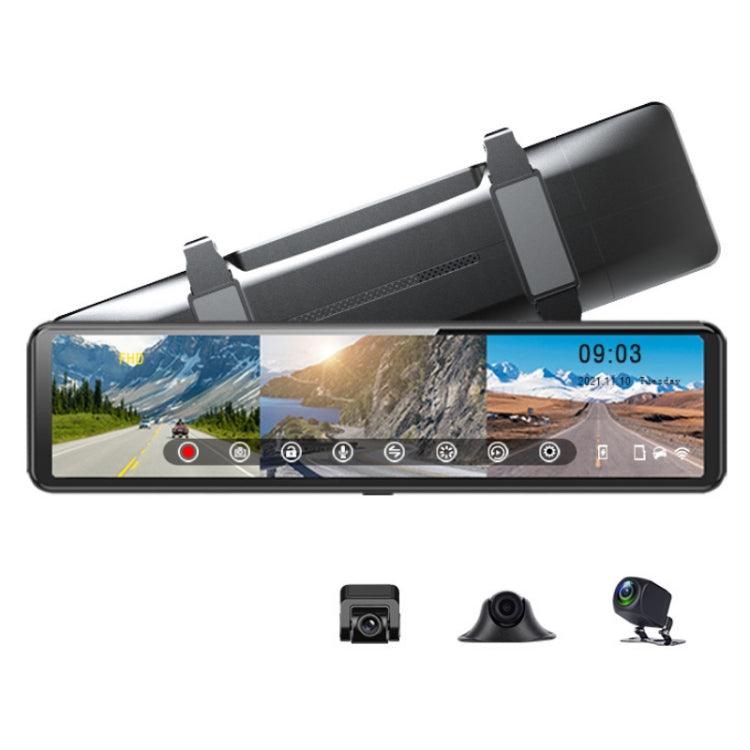 S33 2.5K Advanced Triple Lens Dash Cam with 12-Inch Touchscreen and Smart Features