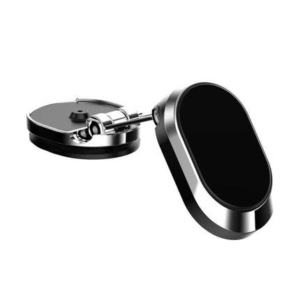 Car Magnetic Phone Holder Foldable With 360 Degree Rotation Black - compact foldable magnetic car mount in black for hands-free navigation and calls