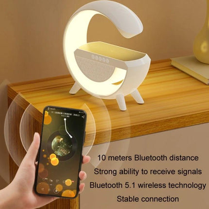 Ambient Light Speaker With LED For Bedside Relaxation compact Bluetooth lamp-speaker with adjustable LED and bedside controls