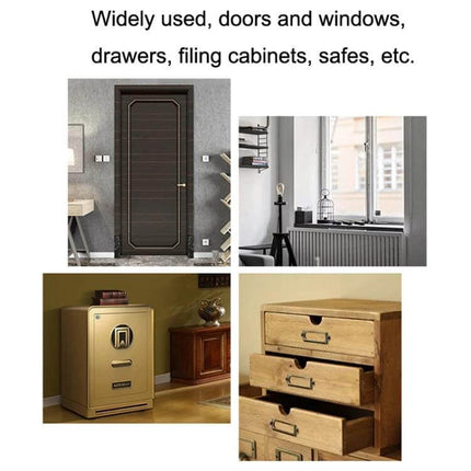 Tuya WiFi Enabled Door and Window Security Sensor with Sound and Light Alarm mounted on doors, windows, drawers and safes for instant app alerts