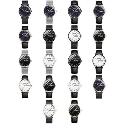 BINBOND Luminous Starry Design Watch for Everyday Wear - multiple color and strap variants in grid showing luminous starry dials