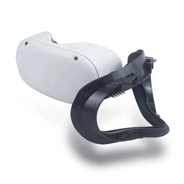 Comfortable Anti-Sweat Eye Mask for Meta Quest 2 VR Headset in Black - soft PU leather washable cover for reduced sweat and pressure