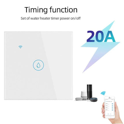EU Standard Smart Plug with Voice Control for Home Devices — white timing smart plug 20A for water heater, voice assistants and app scheduling