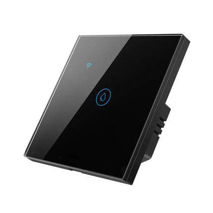 Tuya Smart Switch for Water Heaters and Air Conditioners - black glass ZigBee wireless wall switch with touch LED icons