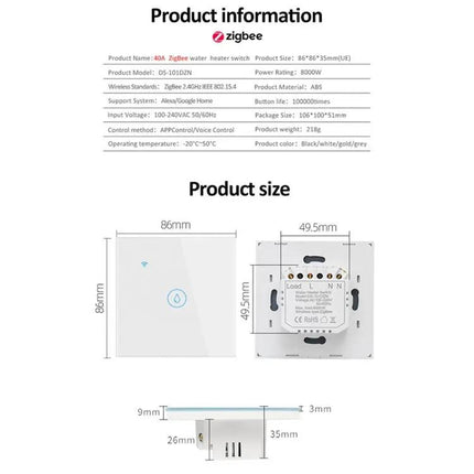 Tuya Smart Switch for Water Heaters and Air Conditioners | Syndmart