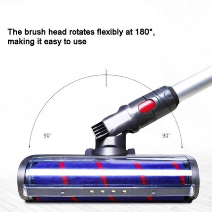 Dyson Compatible Soft Velvet Floor Brush for Vacuum Cleaning rotating head 180° flexible swivel for hard floors and edges