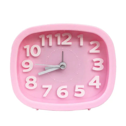 Square Candy Color Digital Silent Alarm Clock For Kids