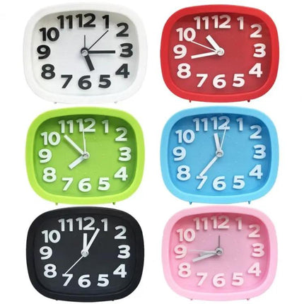 Square Candy Color Digital Silent Alarm Clock For Kids