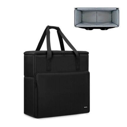 Baona Protective Storage Bag for Desktop Computers and Monitors in black, durable composite material with handles and interior padding for dust and scratch protection