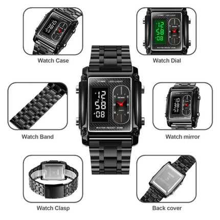 SKMEI Square Men's Watch for Everyday and Water Activities | Syndmart
