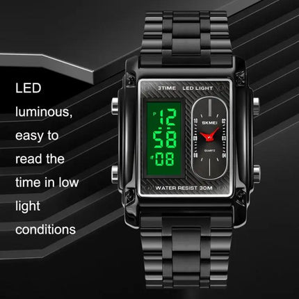 SKMEI Square Men's Watch for Everyday and Water Activities | Syndmart