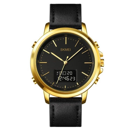 SKMEI Men's Dual Movement Leather Sports Watch for Daily Use